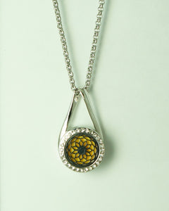Necklace - Locket for Essential Oil - Simple Snap Sunflower (Small) - Pure Bliss and Balance