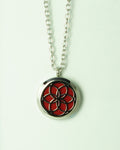Necklace - Locket for Essential Oil - Flower 6 Circle