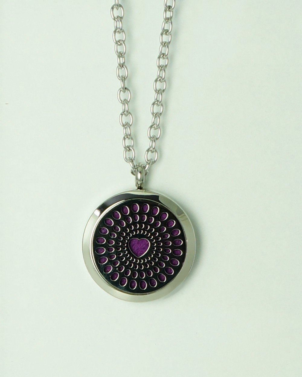 Necklace - Locket for Essential Oil - Heart Radial