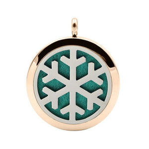 1pcs Christmas Pattern Hollow Stainless Steel Essential Oil Aromatherapy Necklace Christmas Gift Perfume Diffuser Locket Pendant - Pure Bliss and Balance