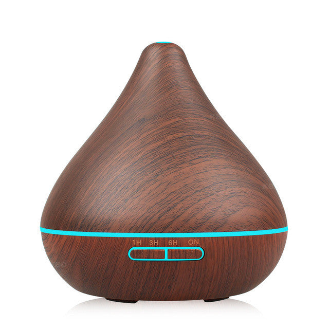 Air Humidifier Essential Oil Diffuser Aroma Lamp Aromatherapy Electric Aroma Diffuser Mist Maker for Home-Wood 300ml - Pure Bliss and Balance