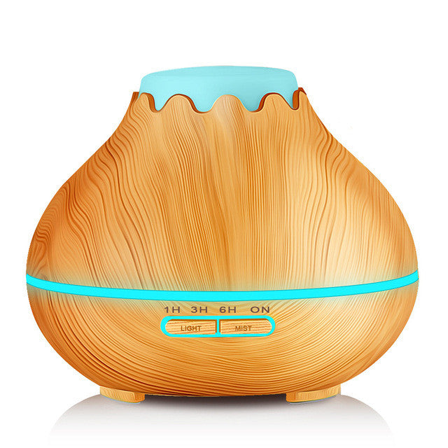 400ml Air Humidifier Essential Oil Diffuser Aroma Lamp Aromatherapy Electric Aroma Diffuser Mist Maker for Home-Wood - Pure Bliss and Balance