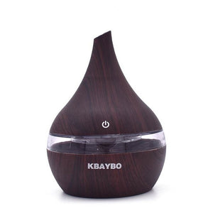 KBAYBO Electric Aroma diffuser wood 300ml Ultrasonic humidifier USB Essential oil Aromatherapy air diffuser LED Light mist make - Pure Bliss and Balance