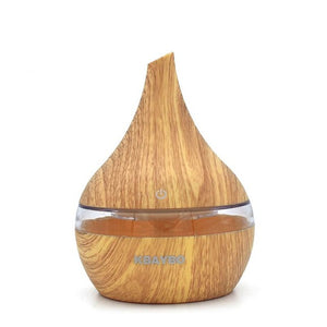 KBAYBO Electric Aroma diffuser wood 300ml Ultrasonic humidifier USB Essential oil Aromatherapy air diffuser LED Light mist make - Pure Bliss and Balance